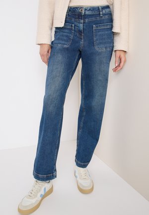 PATCH POCKET - Wide leg - blau