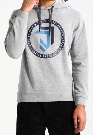 Jack & Jones Sweat à capuche - mottled light grey