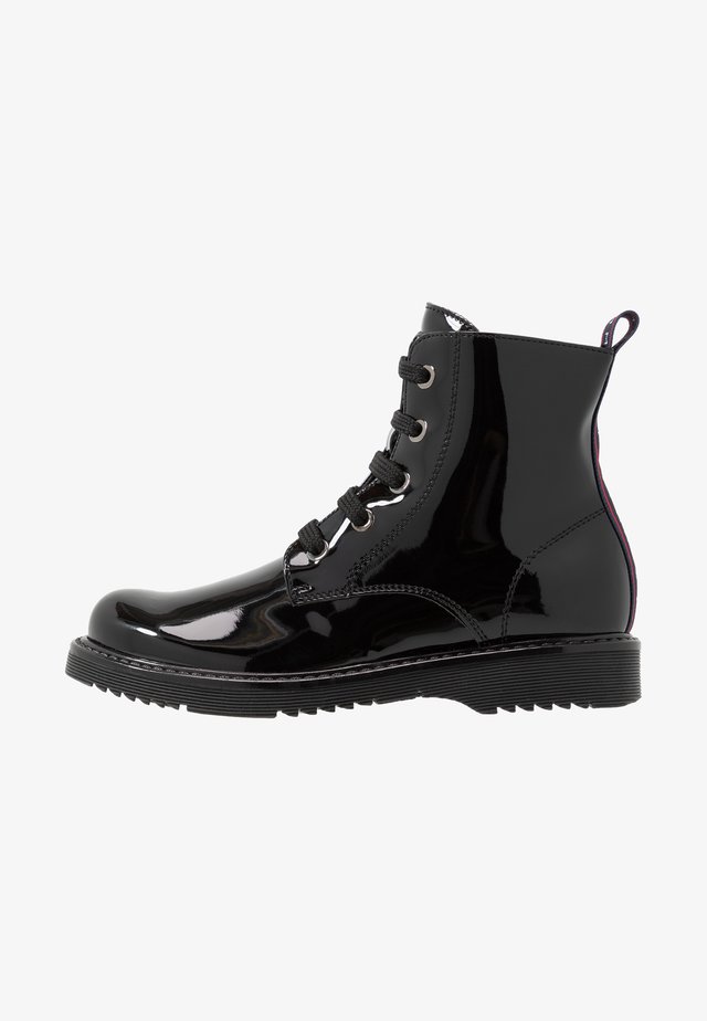 Bottines à lacets - black