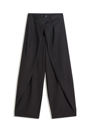 Bershka Kalhoty - black