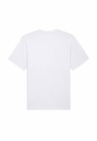 Witte katoenen t-shirt met korte mouwen en een klassieke ronde hals. Soepele textuur met een eenvoudig, onopgesmukt ontwerp.