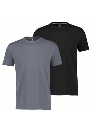 Basic T-shirt - schwarz   grau