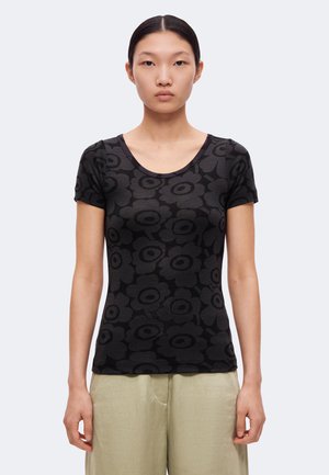 Marimekko, LIITUMA UNIKKO - Тениска с щампа - black/dark grey