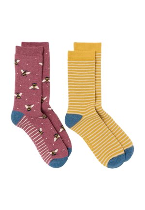 FatFace, 2 PAIRS OF BEE WELLY SOCKS - Socken - burgundy