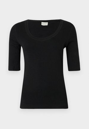 WIDE NECK SHORT SLEEVE - T-shirts basic - black