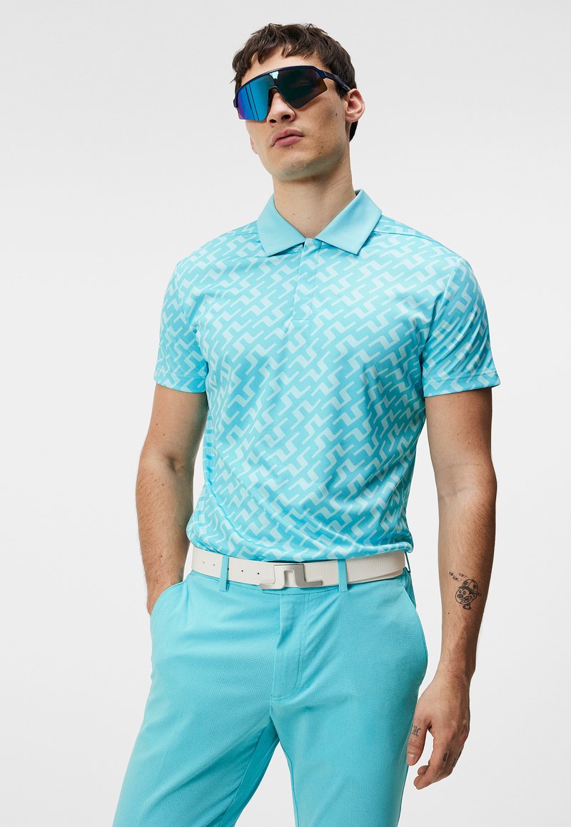 J.LINDEBERG Sports DARIO REGULAR FIT  - Polo shirt - bias bridge blue curacao