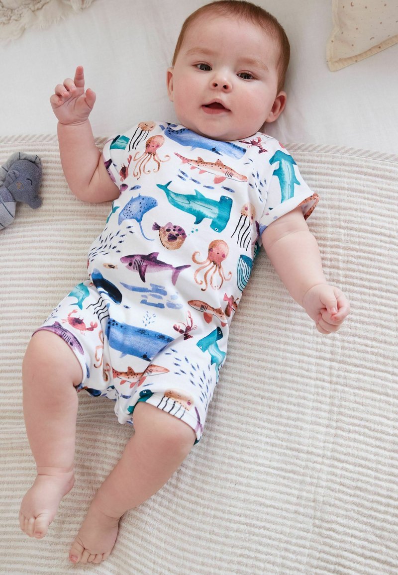 Next BABY JERSEY ROMPER Tuta jumpsuit blue ocean character/blu