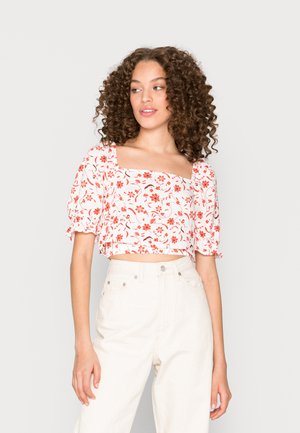 VIAYA CROPPED TOP - Camicetta - birchred orange
