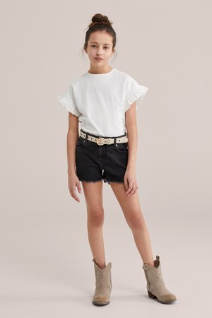 WE Fashion BLUE RIDGE - Džínové kraťasy - black