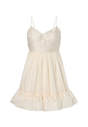 Malina, HERA RUFFLED MINI DRESS - Cocktail dress / Party dress - pearl