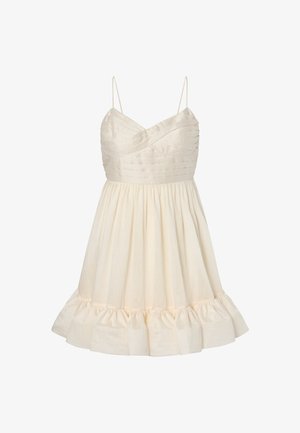 Malina, HERA RUFFLED MINI DRESS - Cocktail dress / Party dress - pearl