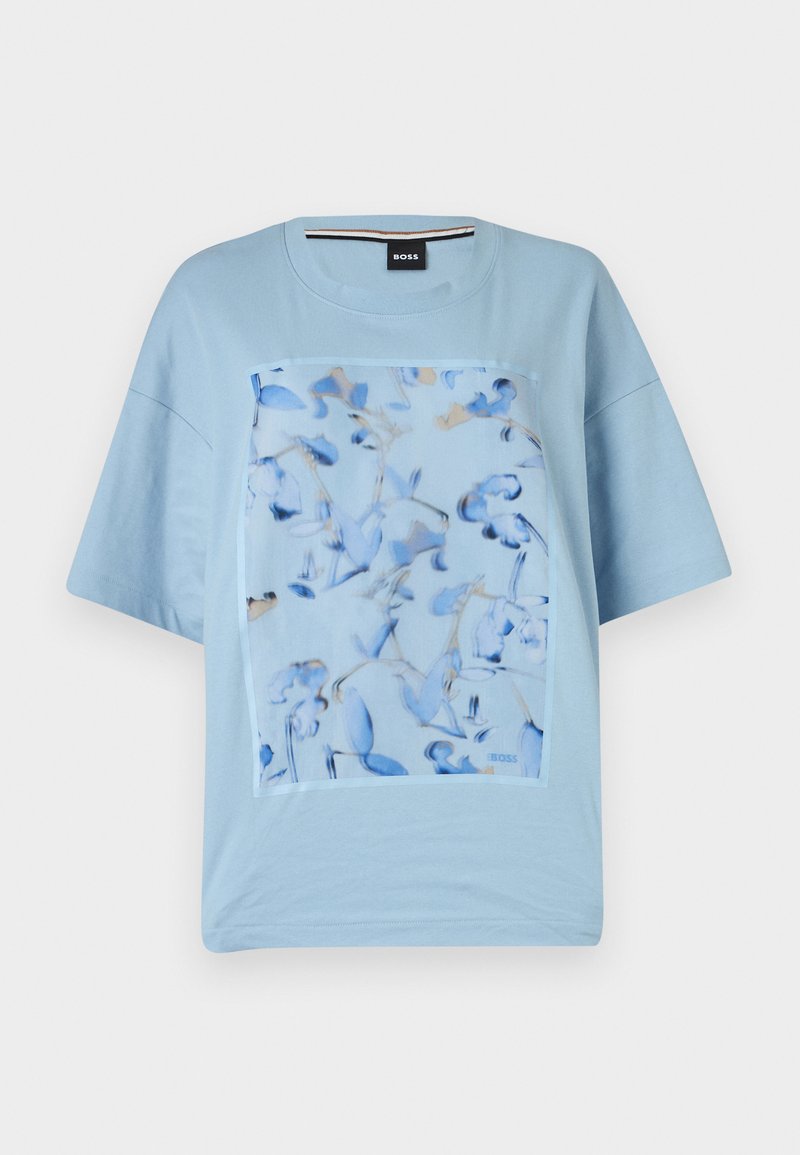 Boss T-shirt print lichtblauw Boss T-shirt print lichtblauw