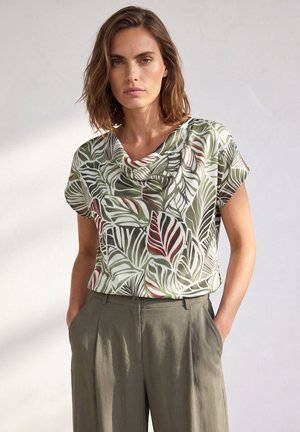 More & More, MORE & MORE MODISCHES KURZARMSHIRT, TROPISCHERBLÄTTERPRINT - Print T-shirt - big leaves print