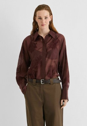 Rouge Edit, SHIRT LONG SLEEVED - Chemisier - dark brown