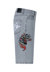 Ed Hardy HELL CATS DIAMANTE JORTS  - Denimshorts - bleach