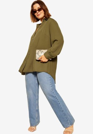Friends Like These CURVES PLEATED BACK REGULAR FIT - Košilová halenka  - khaki green