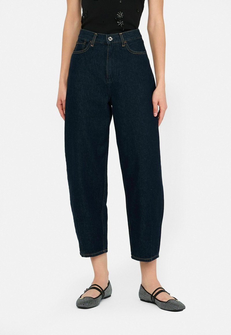LIU JO HIGH-RISE CROPPED - Laisvo kirpimo džinsai - dark blue