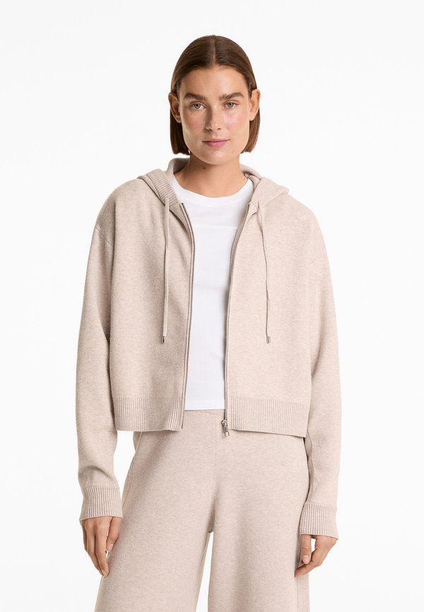 HOODED  - Strickjacke - camel