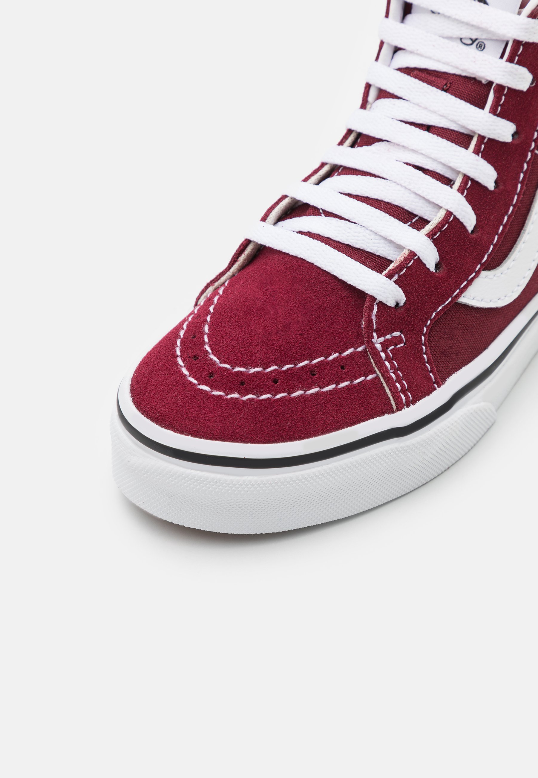 Vans UY SK8-HI ZIP - Sneakers hoog - pomegranate/true white/Donkerrood -  Zalando.nl
