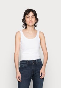 Anna Field BASIC TANK 3 PACK - Top - black/white/light blue