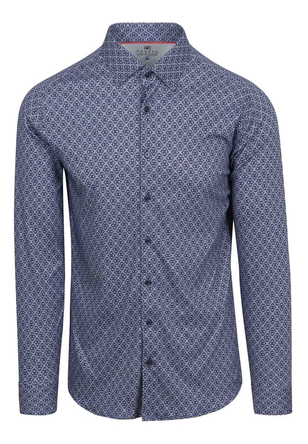 PRINT - Hemd - blauw donkerblauw