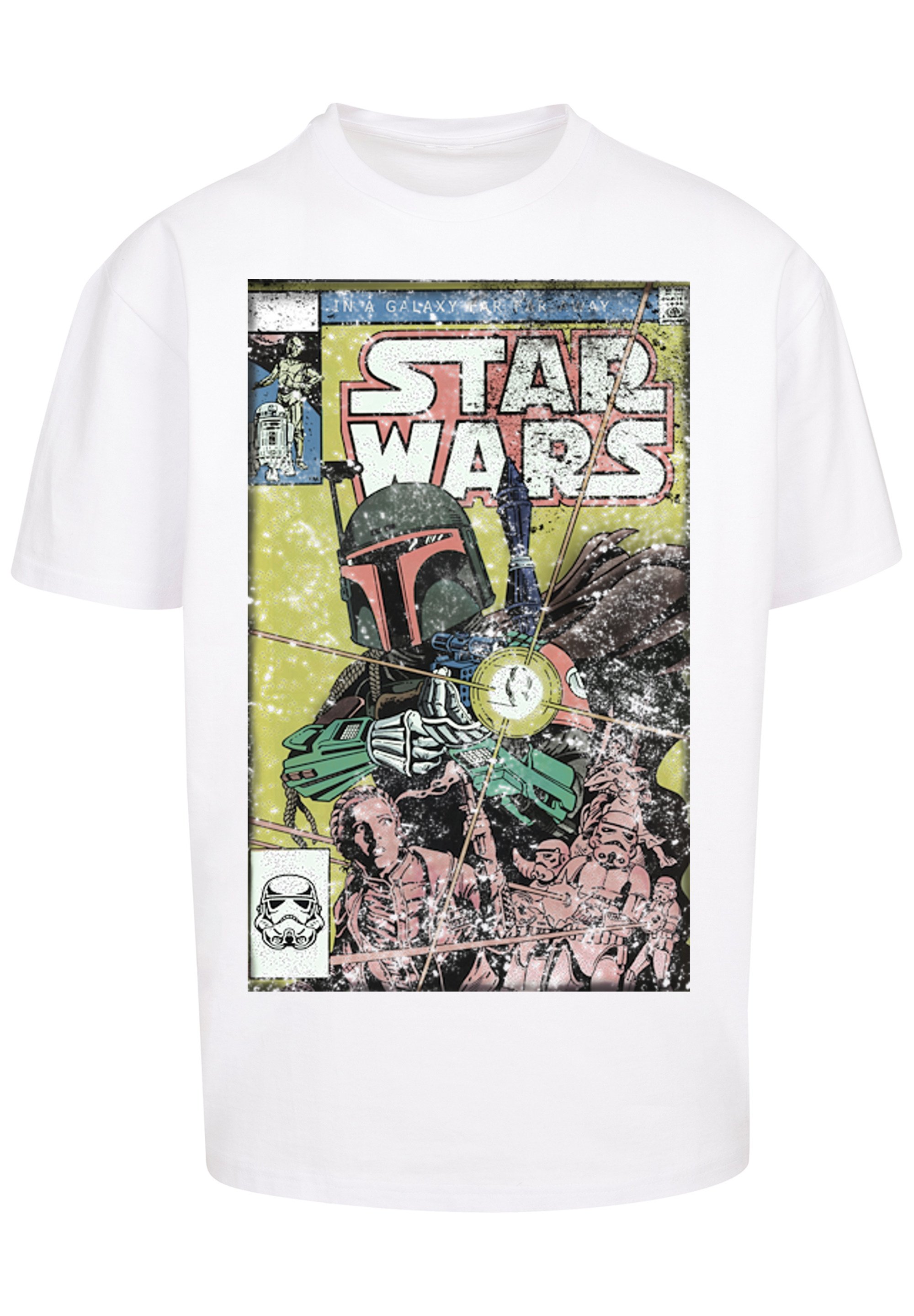 F4NT4STIC STAR WARS BOBA FETT COMIC - Print T-shirt - white - Zalando
