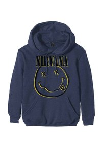 Paradiso Clothing NIRVANA INVERSE GRUNGE SMILE - Hoodie - blue