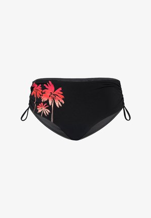 Lovable, PRINTED SHAPING MICRO - Bikini pezzo sotto - nero con stampa palma