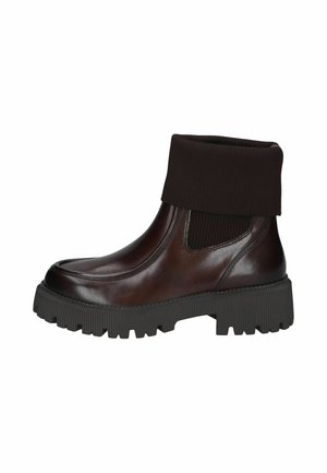 Caprice, STIEFELETTE - Stivaletti con plateau - dk brown comb
