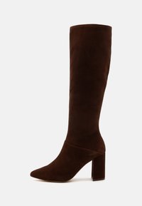 Anna Field LEATHER - Høje støvler/ Støvler - dark brown/mørkebrun ...