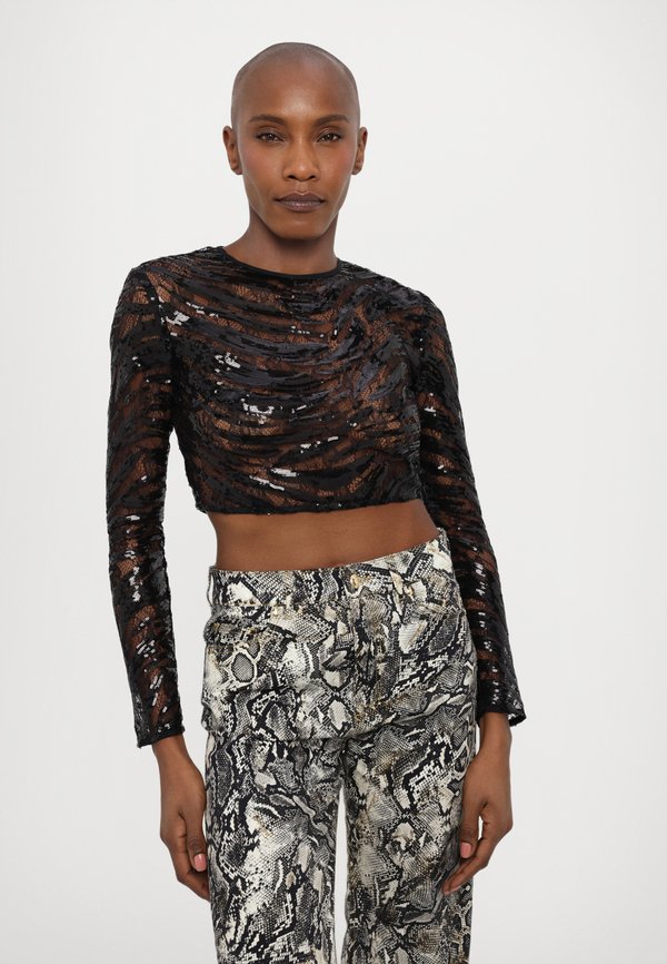 CROP PAILLETTES TIGER - Long sleeved top3