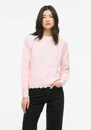 NIKOLINA O-NECK L/S NOOS - Striktrøje - cherry blossom