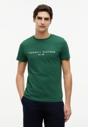 Tommy Hilfiger, LOGO TEE - Nyomott mintás póló - green