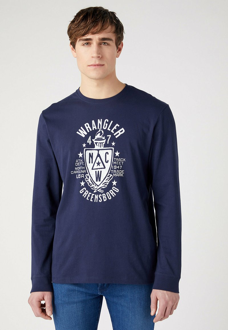 Wrangler AMERICANA - Camiseta de manga larga - navy/azul - Zalando.es
