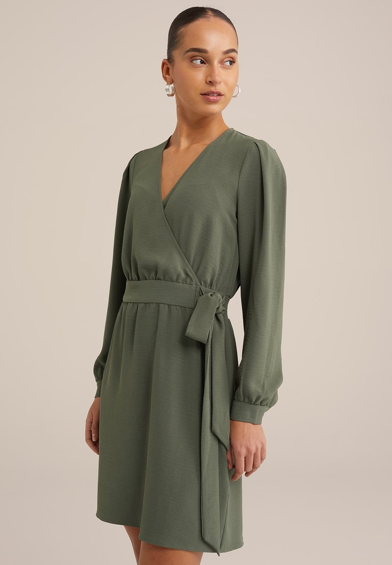 WE Fashion - Day dress - dark green, Enlarge