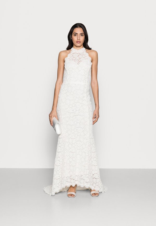 LONG HALTERNECK LACE DRESS - Occasion wear - ivory2