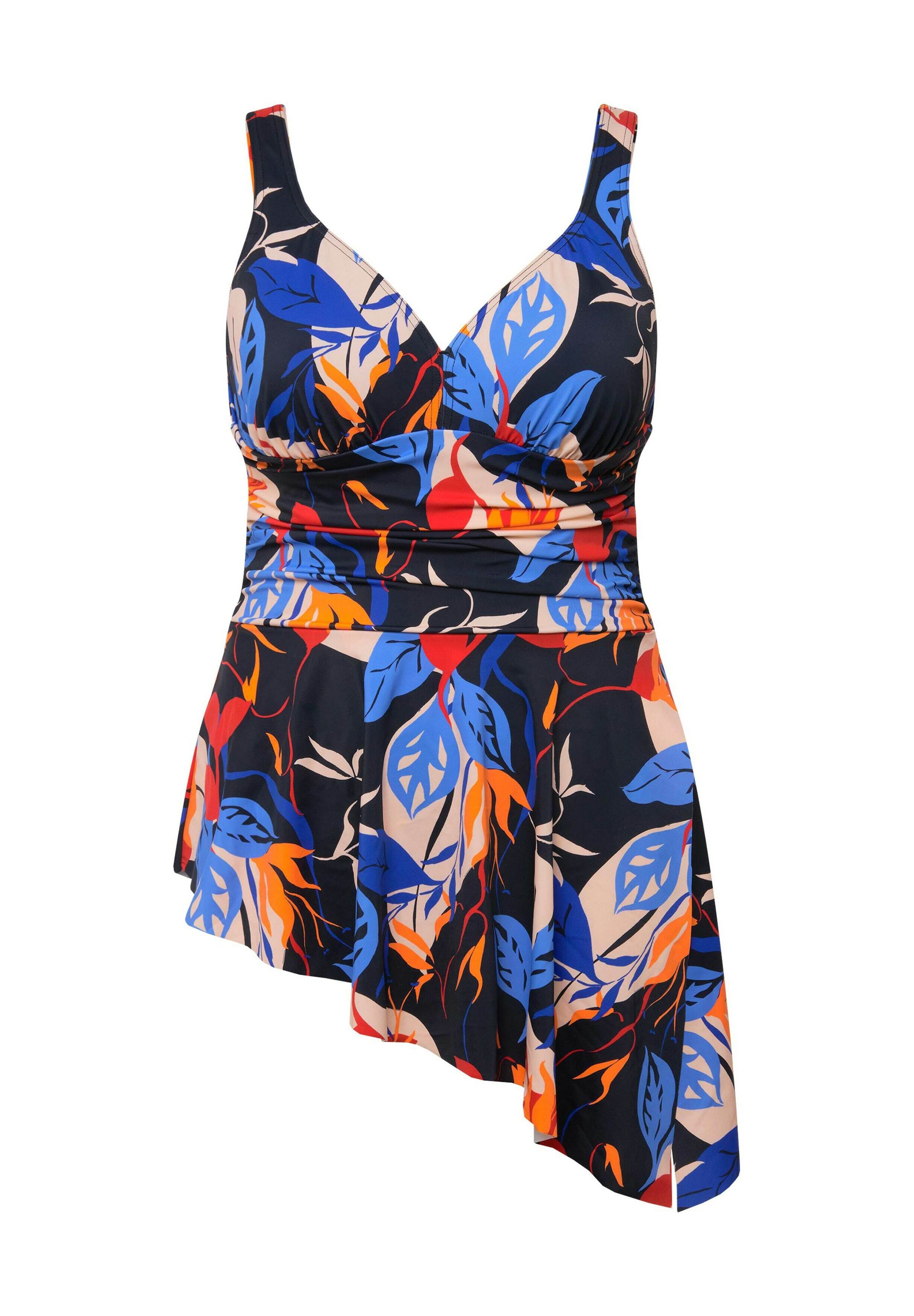 Colorblock One Piece Swimsuit, Black | Ulla Popken