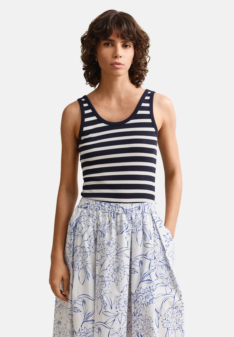 GANT STRIPED TANK - Top - evening blue