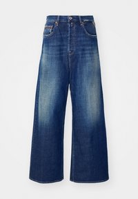 MARGOTT PANTS - Wide leg - dark blue