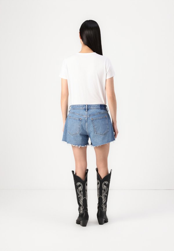 Curve Love Mid Rise A-Line Short - Denim shorts - medium fray4