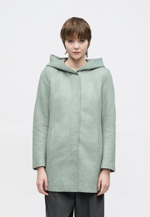 ONLSEDONA LIGHT COAT - Kort kåpe / frakk - laurel green melange/pumice stone