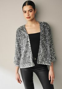 Next - SEQUIN STANDARD - Blazer - silver Miniatyrbild 1