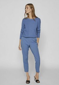 VILA VIRIL O NECK - Stickad tröja - coronet blue