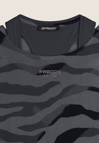 Freddy SET CROPPED - Top - black zebraanimaliermulticolor