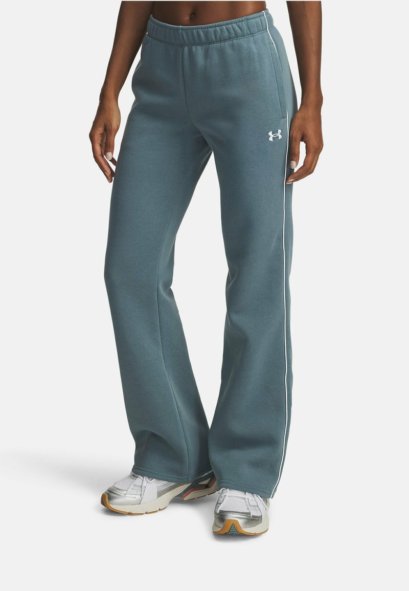 Under Armour RIVAL FLEECE PIPED - Trainingsbroek - jasper blue