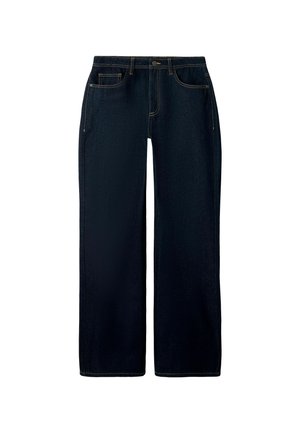 HIGH WAIST WIDE - Vaqueros boyfriend - dark blue denim