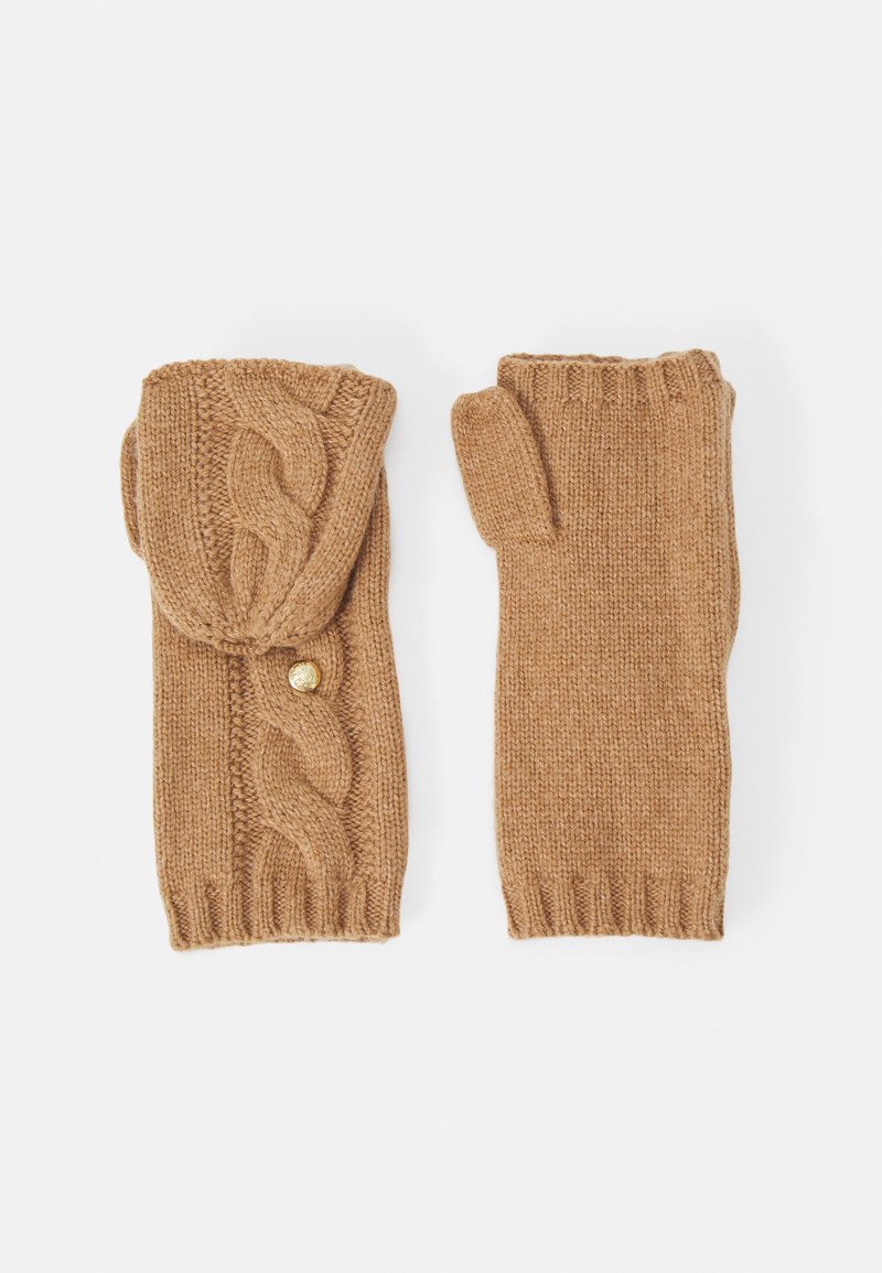 Lauren Ralph Lauren CABLE MITTEN GLOVE Manoplas classic camel/camel
