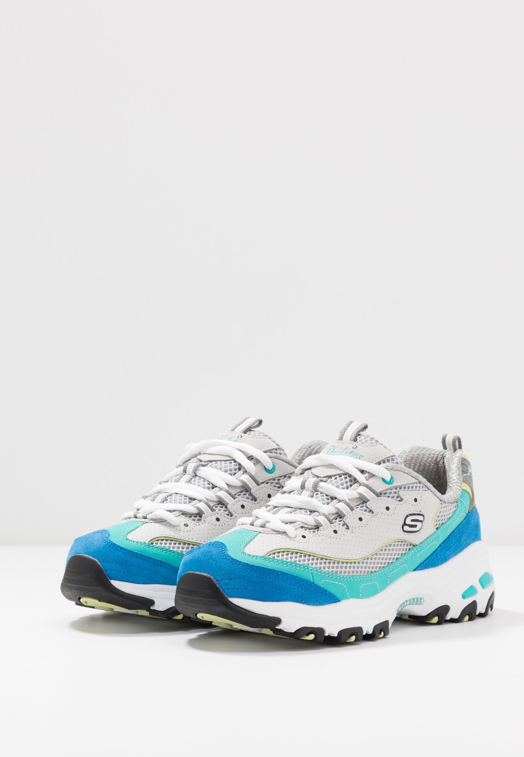 Skechers Sport D'LITES Joggesko grayturquoiseblue Skechers Sport D'LITES Joggesko grayturquoiseblue