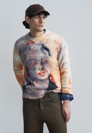 WATERCOLOR FACE SWEATER - Pullover - multi-coloured