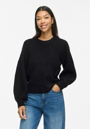 VILA, VIKACHEL O NECK  - Pullover - black beauty